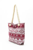 Justin Taylor Printed Tote with Rope Handles