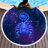 Scorpio Round Beach Towel