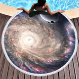 Galaxy Round Beach Towel